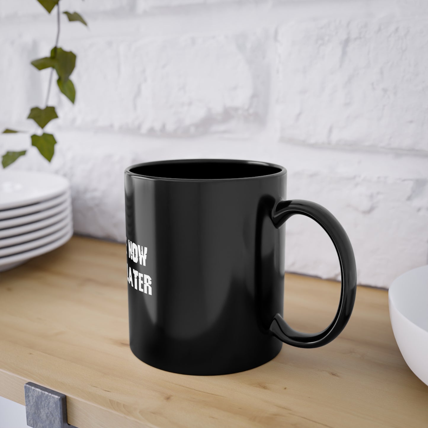 Black Coffee Cup, 11oz