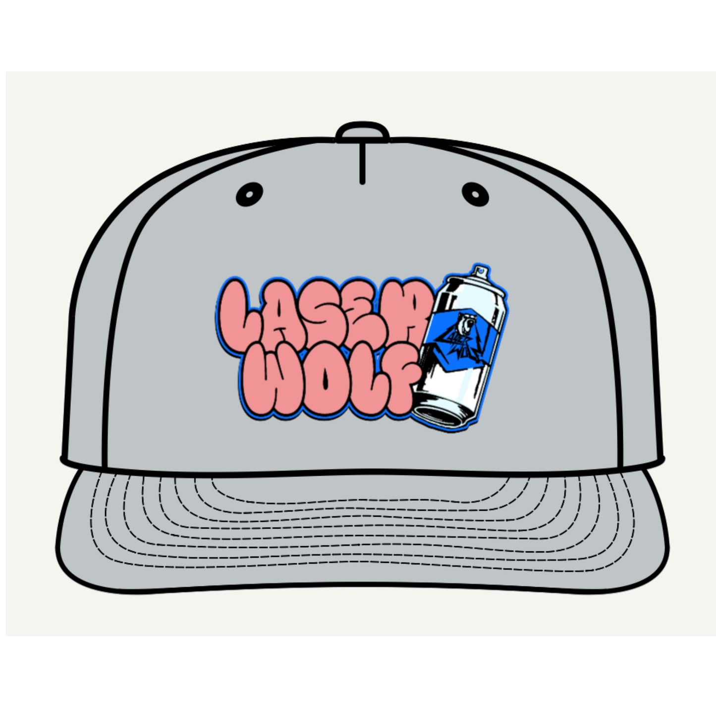 Laser WOLF Graphic Surf Cap for Beach Lovers