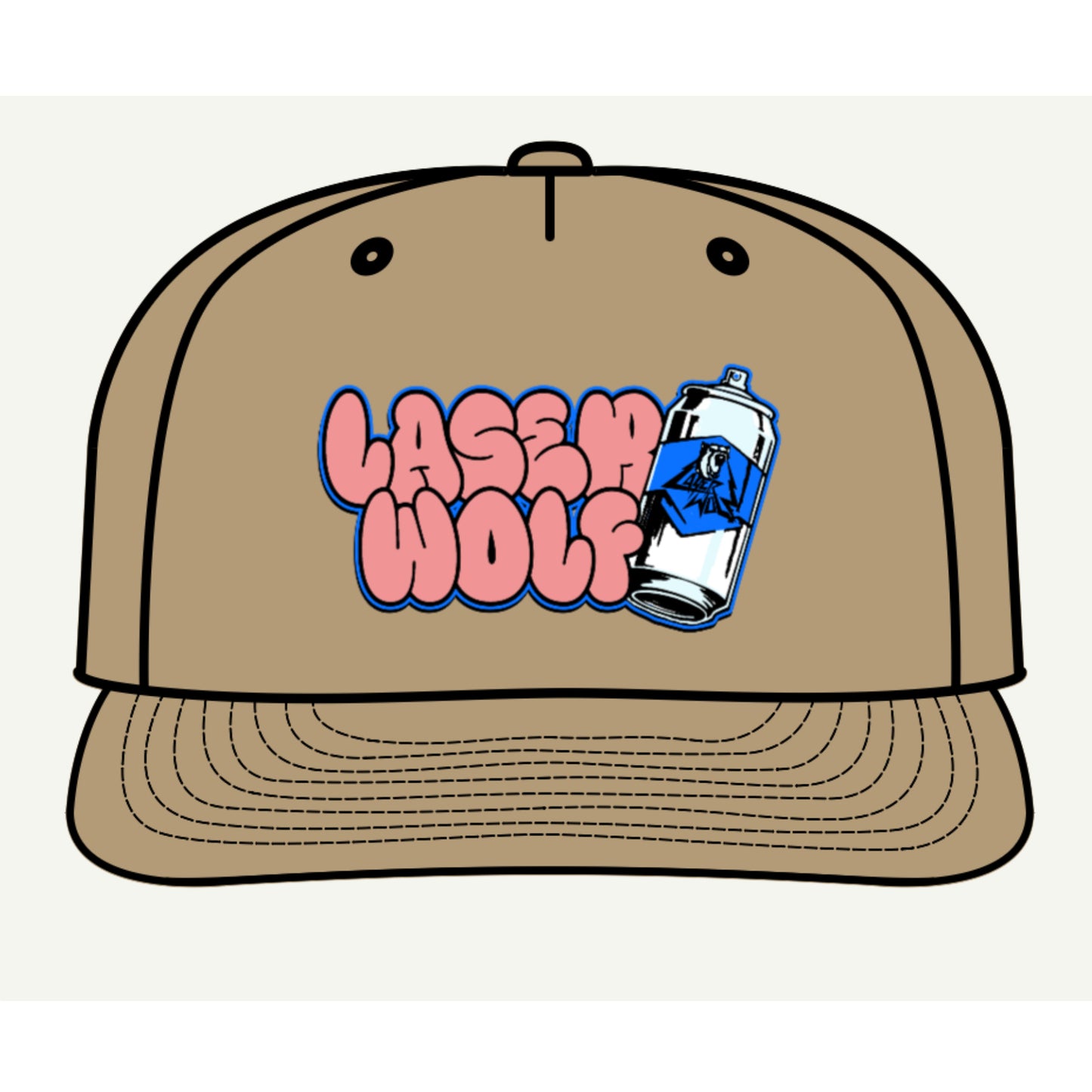Laser WOLF Graphic Surf Cap for Beach Lovers