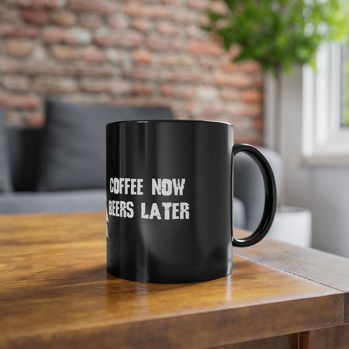 Black Coffee Cup, 11oz